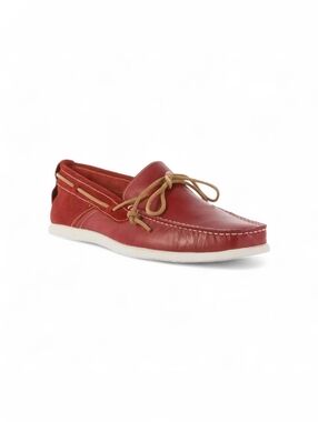 GBX Red Leather Men's Loafers Boat Shoes 11